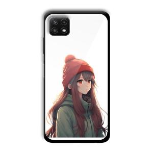 Little Girl Customized Printed Glass Back Cover for Samsung Galaxy A22