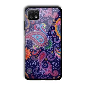 Purple Art Customized Printed Glass Back Cover for Samsung Galaxy A22