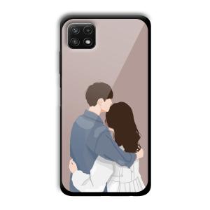 Cute Couple Customized Printed Glass Back Cover for Samsung Galaxy A22