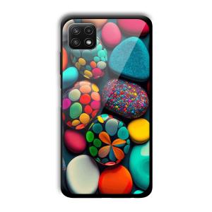 Colored Pebbles Customized Printed Glass Back Cover for Samsung Galaxy A22