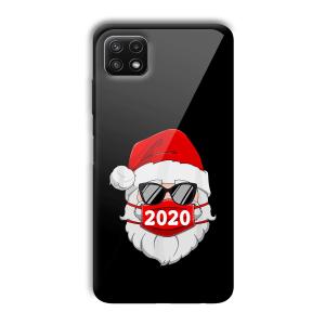 2020 Santa Customized Printed Glass Back Cover for Samsung Galaxy A22