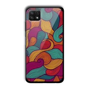 Curved Colors Customized Printed Glass Back Cover for Samsung Galaxy A22