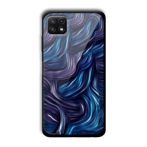 Blue Waves Customized Printed Glass Back Cover for Samsung Galaxy A22