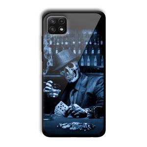 Scary Man Customized Printed Glass Back Cover for Samsung Galaxy A22
