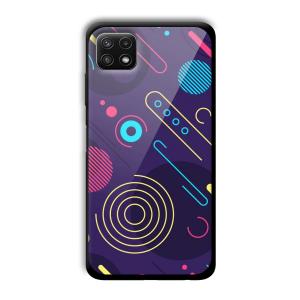 Purple Music Customized Printed Glass Back Cover for Samsung Galaxy A22