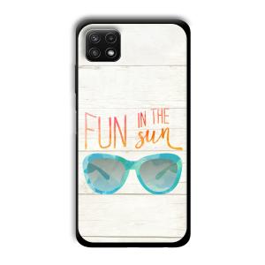 Fun in the Sun Customized Printed Glass Back Cover for Samsung Galaxy A22