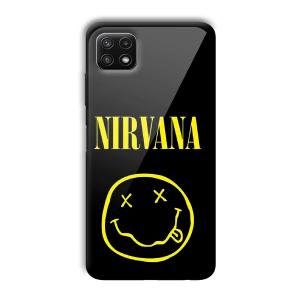 Nirvana Emoji Customized Printed Glass Back Cover for Samsung Galaxy A22