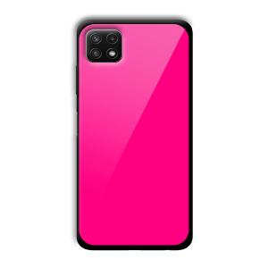 Neon Pink Customized Printed Glass Back Cover for Samsung Galaxy A22