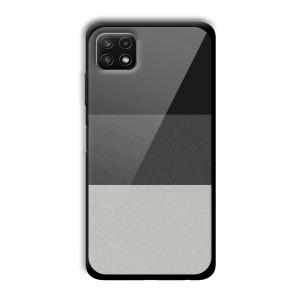 Shades of Grey Customized Printed Glass Back Cover for Samsung Galaxy A22