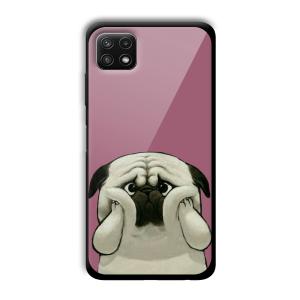 Chubby Dogo Customized Printed Glass Back Cover for Samsung Galaxy A22