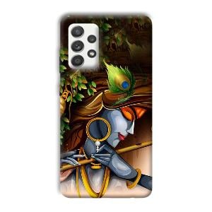 Krishna & Flute Phone Customized Printed Back Cover for Samsung Galaxy A52s 5G