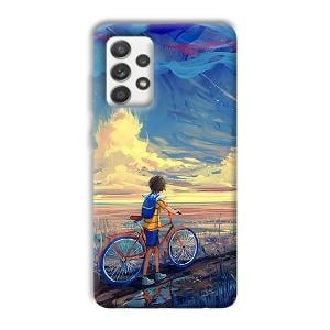 Boy & Sunset Phone Customized Printed Back Cover for Samsung Galaxy A52s 5G