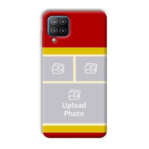 Red Yellow Collage Customized Printed Back Cover for Samsung Galaxy F12