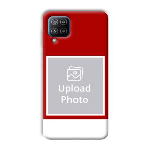 Red & White Customized Printed Back Cover for Samsung Galaxy F12