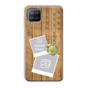 Wooden Photo Collage Customized Printed Back Cover for Samsung Galaxy F12