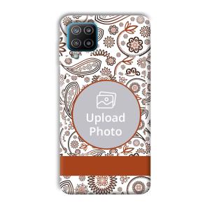 Henna Art Customized Printed Back Cover for Samsung Galaxy F12
