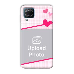 Pink Check Customized Printed Back Cover for Samsung Galaxy F12