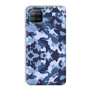 Blue Patterns Phone Customized Printed Back Cover for Samsung Galaxy F12