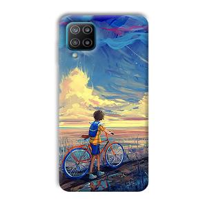 Boy & Sunset Phone Customized Printed Back Cover for Samsung Galaxy F12