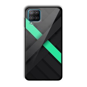 Green Cross Customized Printed Glass Back Cover for Samsung Galaxy F12
