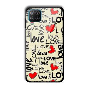 Love Customized Printed Glass Back Cover for Samsung Galaxy F12