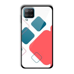 Abstract Squares Customized Printed Glass Back Cover for Samsung Galaxy F12