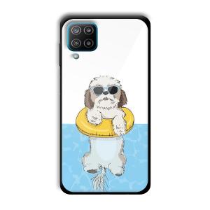 Cool Dog Customized Printed Glass Back Cover for Samsung Galaxy F12