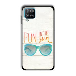 Fun in the Sun Customized Printed Glass Back Cover for Samsung Galaxy F12
