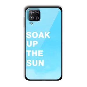 Soak Up The Sun Customized Printed Glass Back Cover for Samsung Galaxy F12