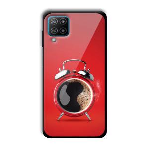 Morning Coffee Customized Printed Glass Back Cover for Samsung Galaxy F12