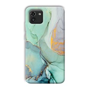 Green Marble Phone Customized Printed Back Cover for Samsung Galaxy A03