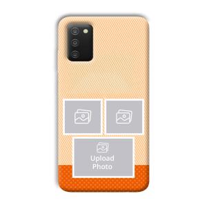 Orange Background Customized Printed Back Cover for Samsung Galaxy A03s