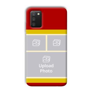 Red Yellow Collage Customized Printed Back Cover for Samsung Galaxy A03s