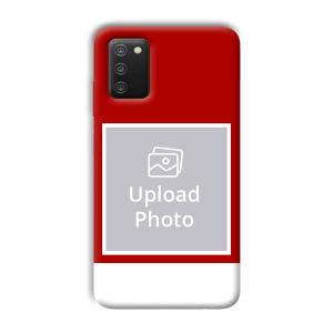 Red & White Customized Printed Back Cover for Samsung Galaxy A03s