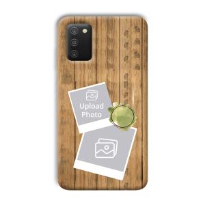 Wooden Photo Collage Customized Printed Back Cover for Samsung Galaxy A03s