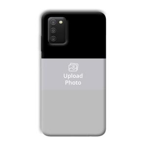 Black & Grey Customized Printed Back Cover for Samsung Galaxy A03s