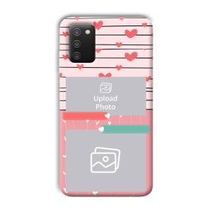 Pink Hearts Customized Printed Back Cover for Samsung Galaxy A03s