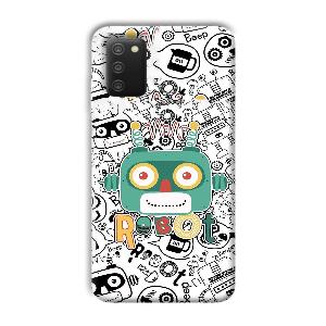 Animated Robot Phone Customized Printed Back Cover for Samsung Galaxy A03s