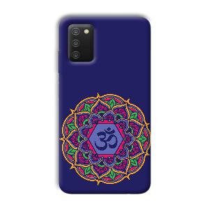 Blue Om Design Phone Customized Printed Back Cover for Samsung Galaxy A03s