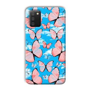 Pink Butterflies Phone Customized Printed Back Cover for Samsung Galaxy A03s