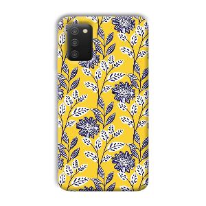 Yellow Fabric Design Phone Customized Printed Back Cover for Samsung Galaxy A03s