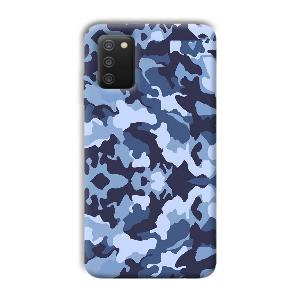 Blue Patterns Phone Customized Printed Back Cover for Samsung Galaxy A03s