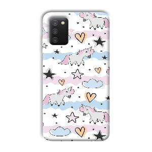 Unicorn Pattern Phone Customized Printed Back Cover for Samsung Galaxy A03s