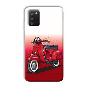 Red Scooter Phone Customized Printed Back Cover for Samsung Galaxy A03s