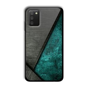 Aqua Green Customized Printed Glass Back Cover for Samsung Galaxy A03s