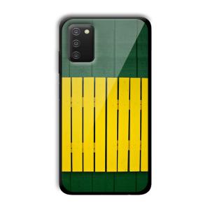 Yellow Fence Customized Printed Glass Back Cover for Samsung Galaxy A03s