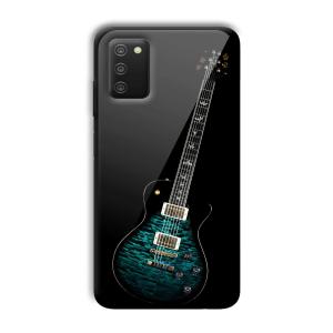 Neon Guitar Customized Printed Glass Back Cover for Samsung Galaxy A03s
