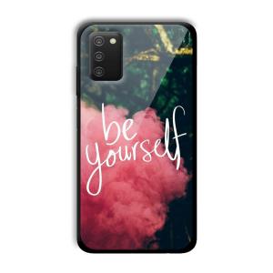 Be Yourself Customized Printed Glass Back Cover for Samsung Galaxy A03s
