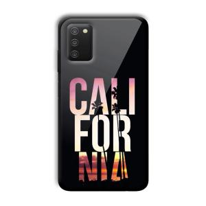 California Customized Printed Glass Back Cover for Samsung Galaxy A03s