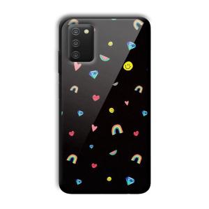 Multi Object Customized Printed Glass Back Cover for Samsung Galaxy A03s